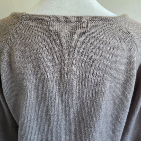 By Artisan Sweater Top Mink Sequin Mesh Shimmer Sparkle Soft Knit Size M - Picture 6 of 7